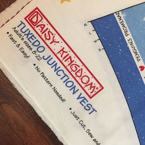 Fabric Panel Tuxedo Junction Vest Cut & Sew - Picture 2 of 5